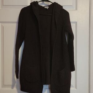 L.L. Bean Women's Purple Hooded Cardigan